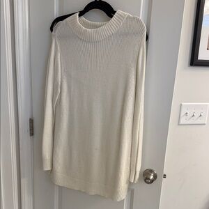 LOFT Cream Knit Pullover